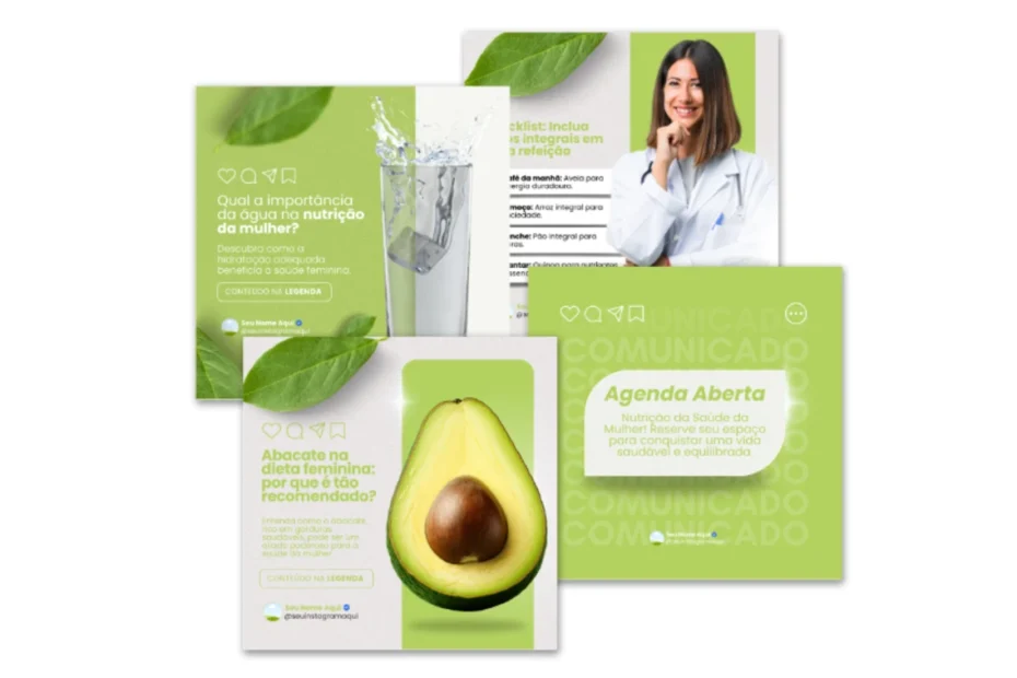 pack de artes para nutricionista