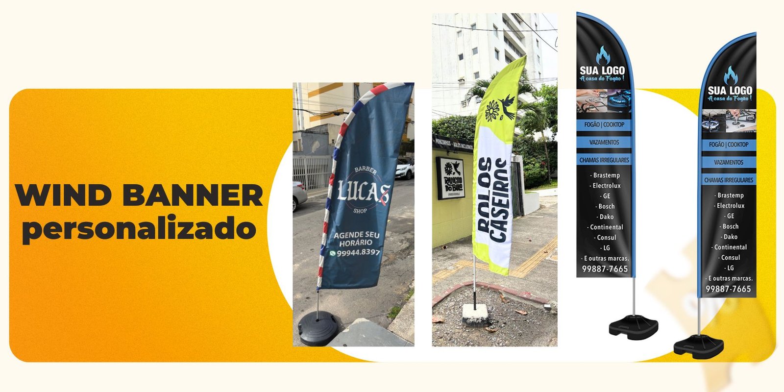 wind banner personalizado banner de rua