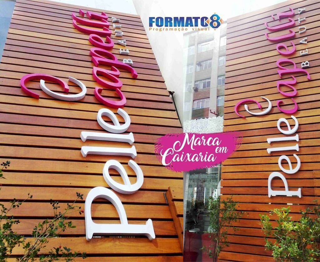 Letra caixa para fachada de salao de beleza