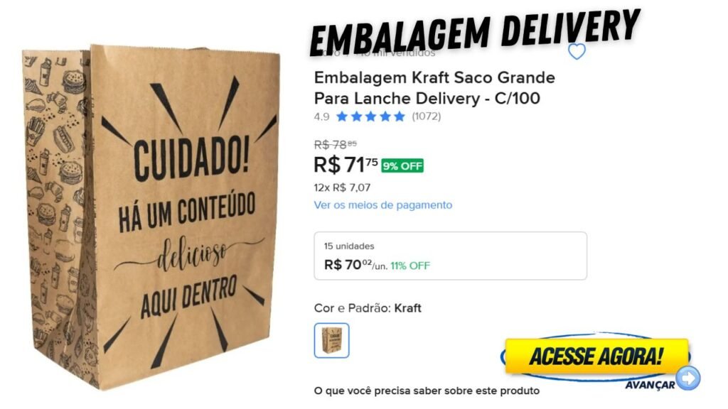 embalagem delivery