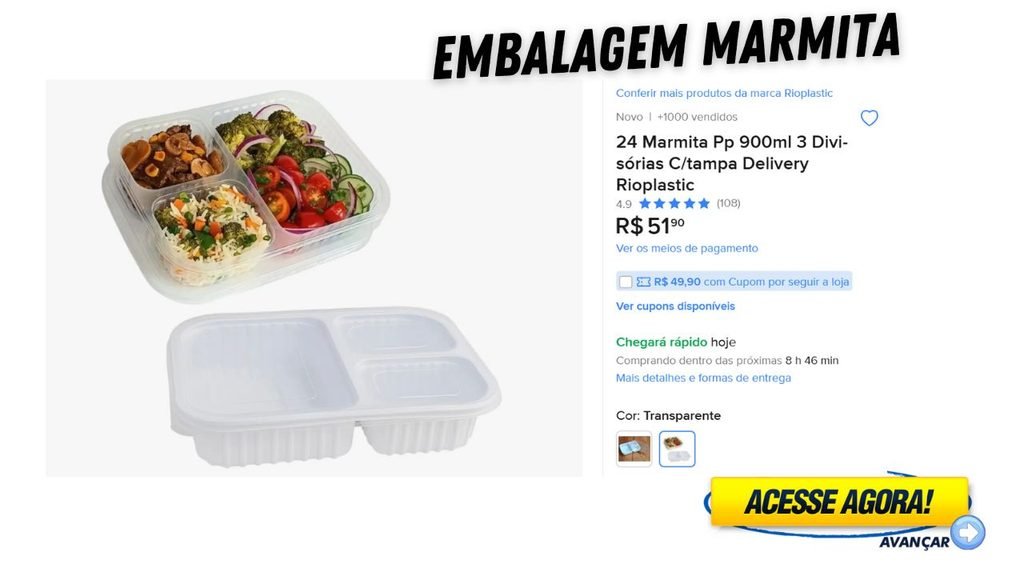 embalagem marmita