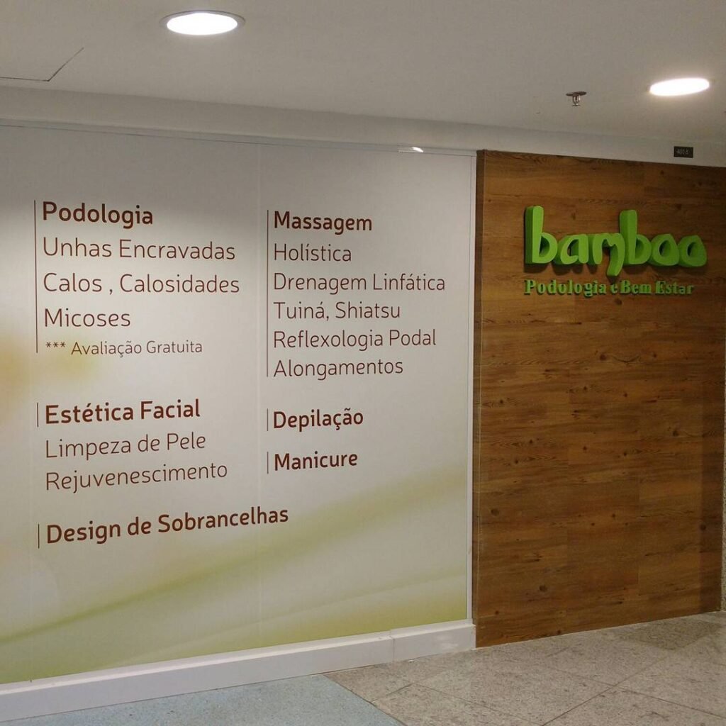 letra caixa em alto relevo bamboo comunicaçao visual