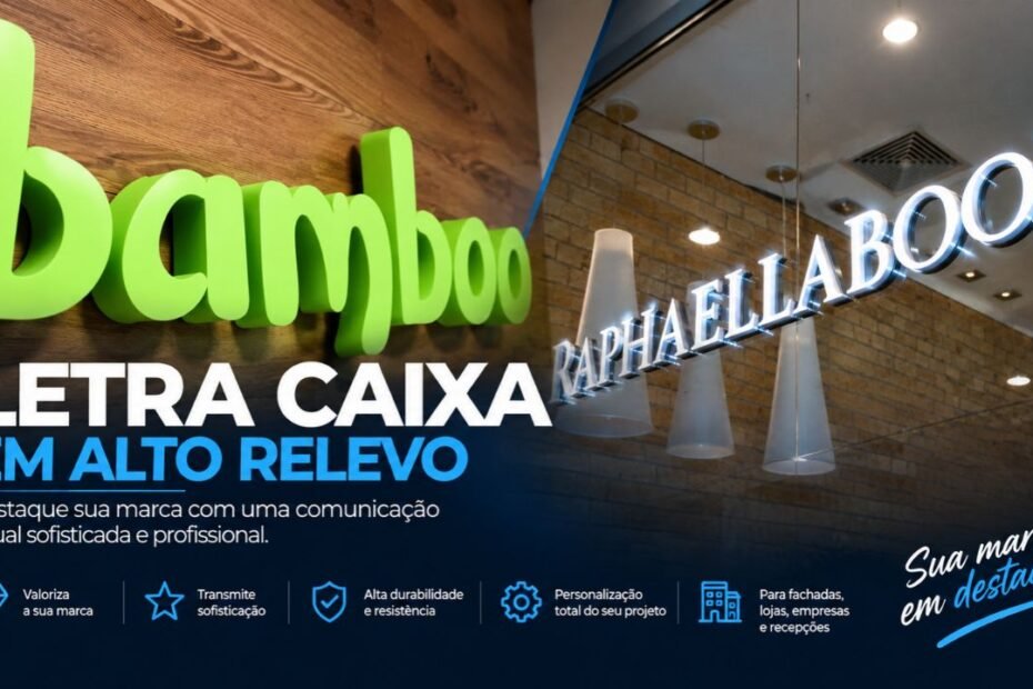 letras alto relevo fachada loja